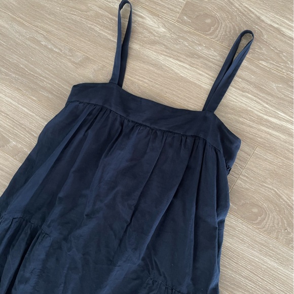 Jenni Kayne Summer Dress Navy Sz S Cotton Linen - Picture 7 of 13